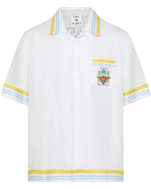 CASABLANCA Flower Court Icon Shirt - White