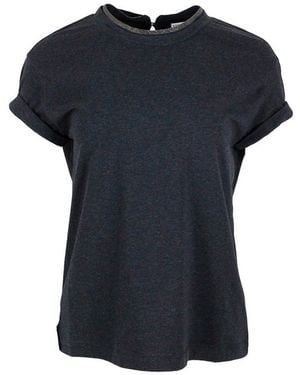 Brunello Cucinelli Cotton Pocket Handkerchief Tee - Black