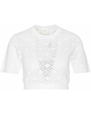 Givenchy Cropped Monogram Top - White