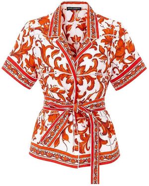 Dolce & Gabbana Maiolica Shirt - Red