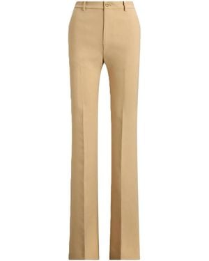 Ralph Lauren Woven-Straight-Pants-City Crepe - Natural