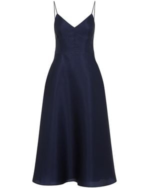 Alberta Ferretti Triple Organza Midi Dress - Blue