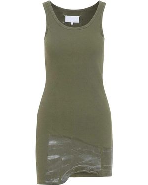 Maison Margiela Cotton Mini Dress - Green