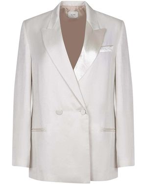 Alysi Jacket Made From A Linen Blend - White