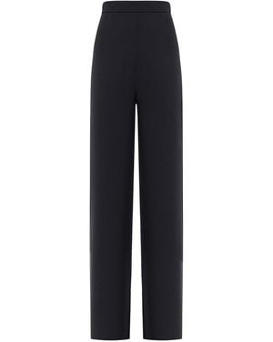 Max Mara Wide-Leg Cady Pants - Blue