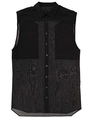 Rick Owens Sleeveless Shirt Jumbo Sl - Black