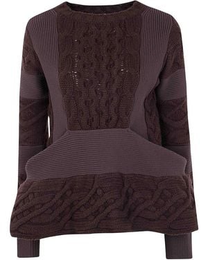 Sacai Pullover Girocollo - Viola