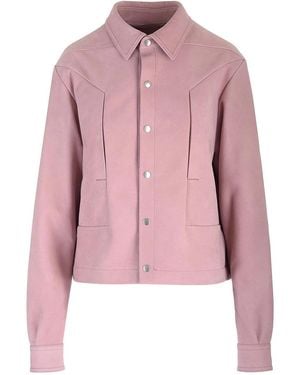 Rick Owens Alice Strobe Leather Jacket - Pink
