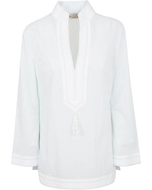 Tory Burch Cotton Tory Tunic - White