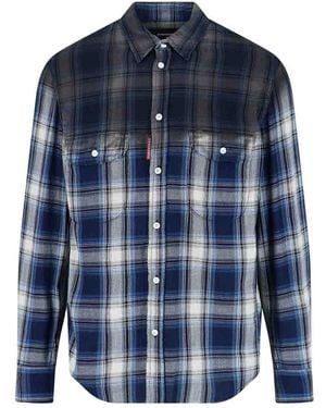 DSquared² Checked Shirt - Blue