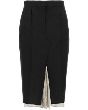 Marni Exposed Lining Skirt - Black