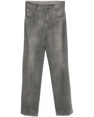 Ermanno Scervino Pure Cotton Baggy Jeans - Grey