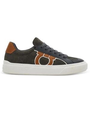 Ferragamo Thor 3 Gancini Sneakers - Gray