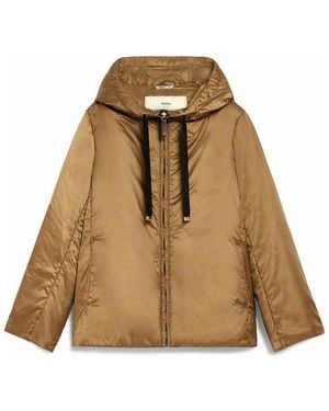 Max Mara Padded Water-Repellent Hooded Jacket - Natural