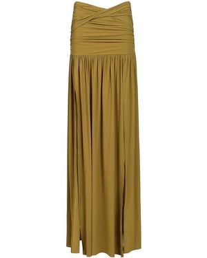 Amazuìn Tayla Draped Maxi Skirt - Green