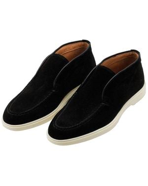 Santoni Suede Loafers - Black