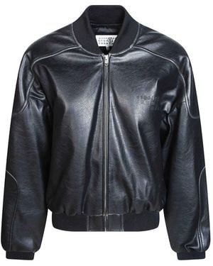 MM6 by Maison Margiela Leather Jacket - Black