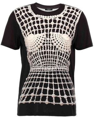 Balmain T-Shirt With Print - Black