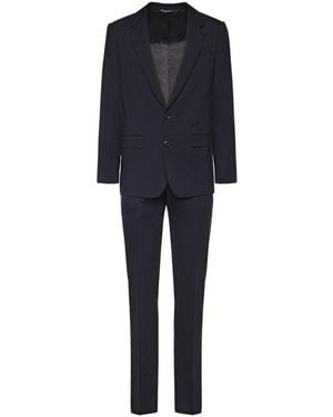 Dolce & Gabbana Single-Breasted Wool Suit - Blue