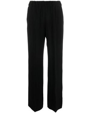 Alberto Biani Elasticated Waist Straigh-Leg Trousers - Black
