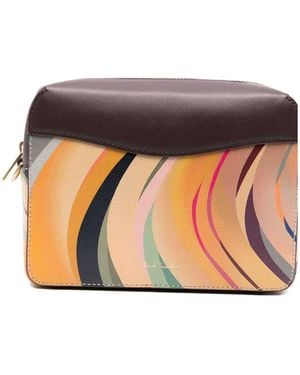 Paul Smith Swirl Leather Crossbody Bag - Orange