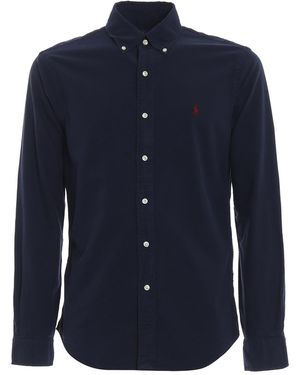 Ralph Lauren Slim Fit Cotton Button-Down Shirt - Blue