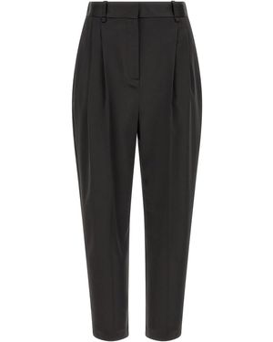 Elisabetta Franchi Stretch Satin Trousers - Black