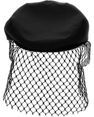 Dolce & Gabbana Satin Veil Cap - Black