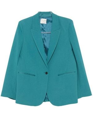 forte_forte Single-Breasted Blazer Jacket - Blue