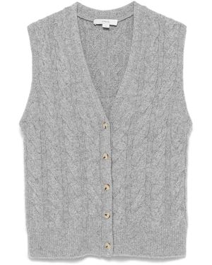 Vince Cable Button Vest - Grey