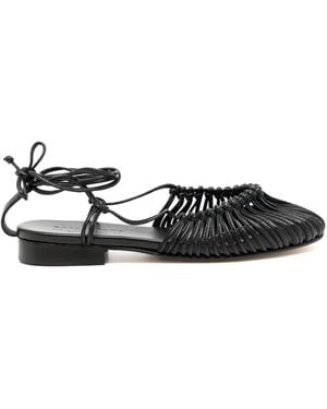 Hereu Mantera Leather Ballets - Black