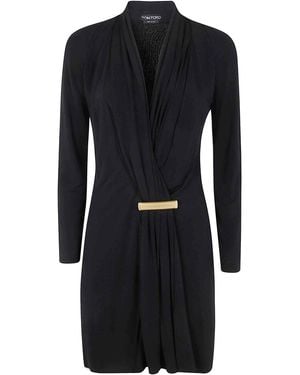 Tom Ford Cut And Sewn Evening Dress - Black