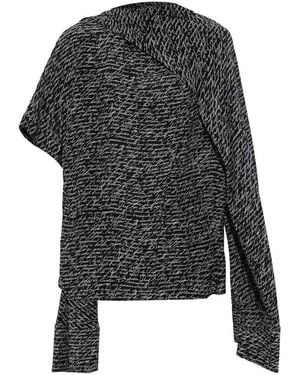 Balmain Scarf Style Shirt - Black