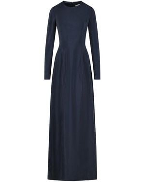 Maison Margiela Cupro Maxi Dress - Blue