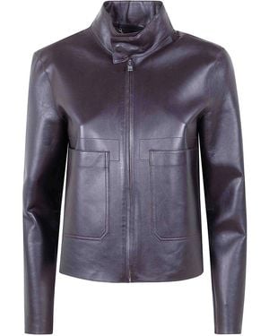 Seventy Light Nappa Mix Popeline Outdore Jacket - Blue