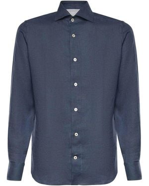 Eleventy Linen Shirt - Blue