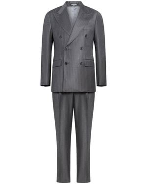 Franzese Collection Pinstriped Ing Loro Australis Suit - Grey