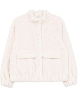 Michael Kors Cropped Faux-Fur Jacket - White