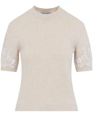 Alberta Ferretti Knit T-Shirt - White