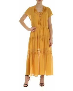 See By Chloé Flounced Dress - Yellow