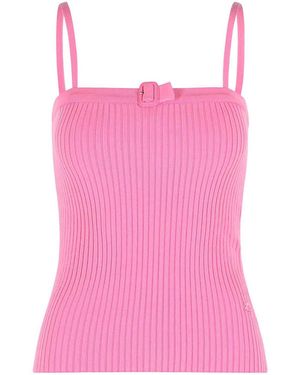 Courreges Buckle Tank Top - Pink