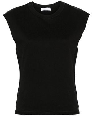 Rabanne Cotton T-Shirt With Chain Detail - Black