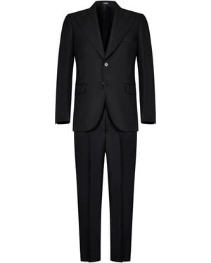 Franzese Collection Tasmanian Super 170S Wool Suit - Black