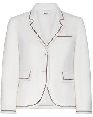 Thom Browne Cashmere High Armhole Sportcoat - White