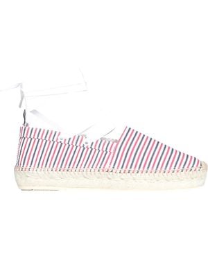 Thom Browne Seersucker Cotton Espadrilless - Pink