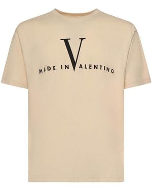 Valentino Garavani Printed Cotton T-Shirt - Natural