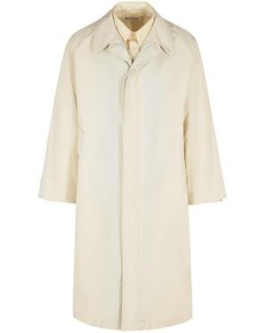 Maison Margiela Ivory Cotton Trench Coat - White