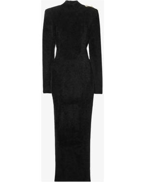 Balmain Knielanges Kleid - Schwarz
