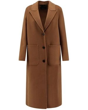 Paltò Elsa Db Wool Coat - Brown