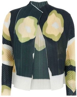 Issey Miyake Verve Pleats Top Cardigan - Blue